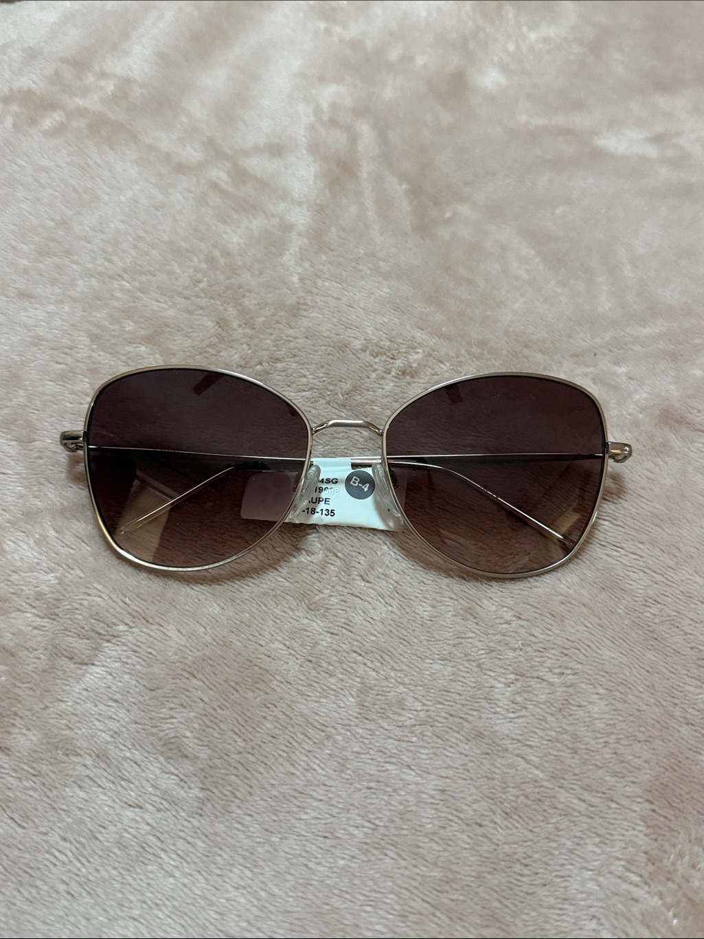 Dkny Gold Frame Sunglasses With Brown Gradient Lenses